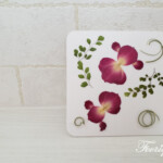 押し花コースター